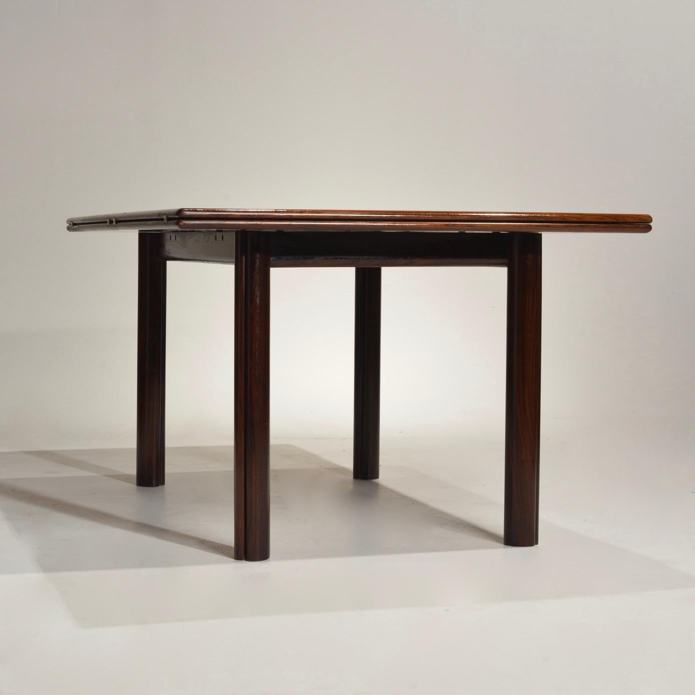 Rosewood Bi-Folding Dining Table, Denmark, c1975 For Sale 4