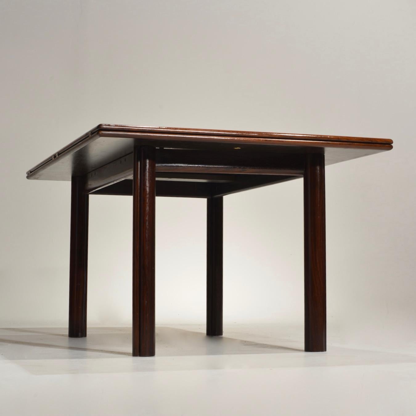 Rosewood Bi-Folding Dining Table, Denmark, c1975 For Sale 3