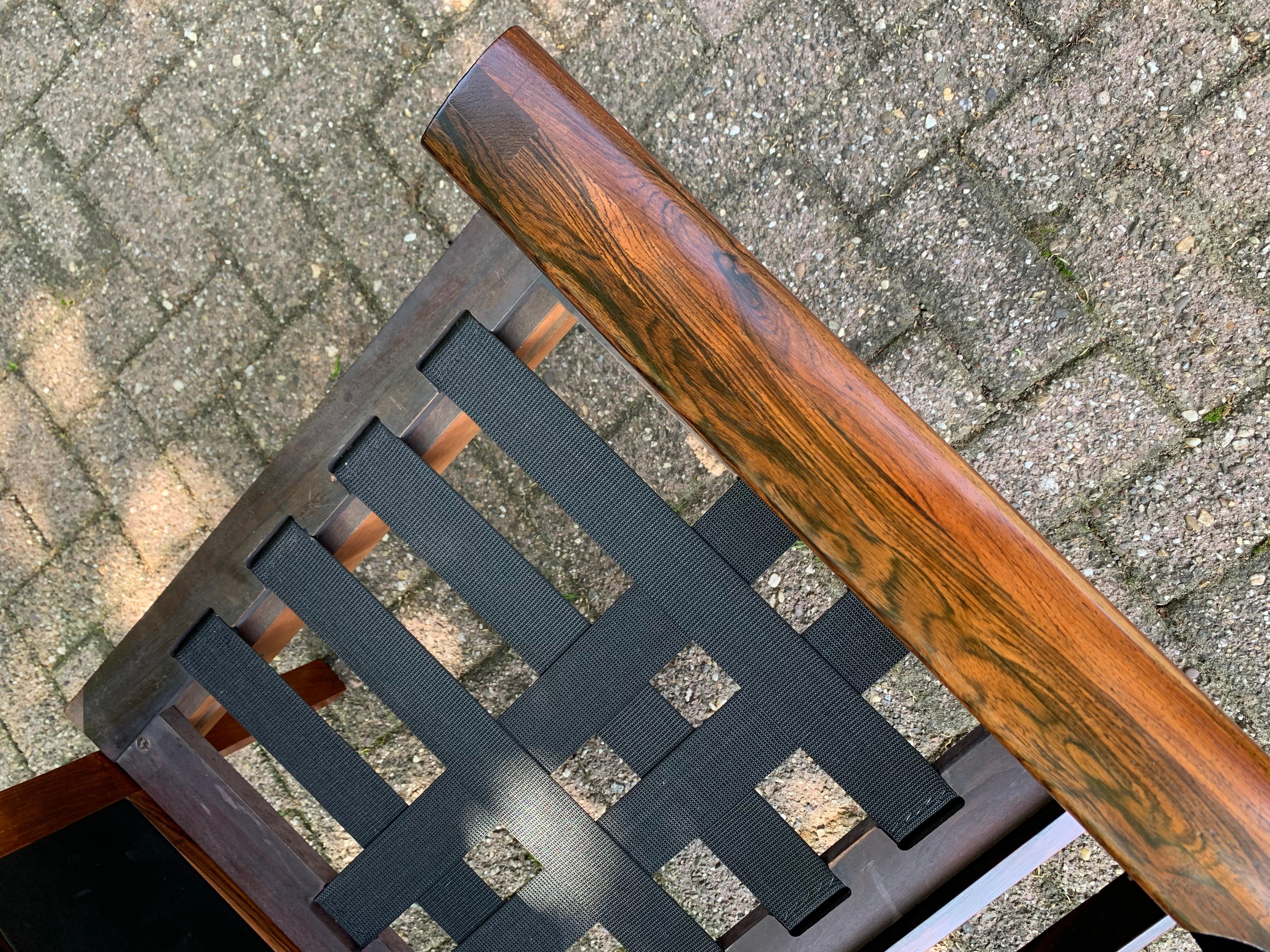 Rosewood & Black Leather 'Capella' Arm Chair by Illum Wikkelsø 10