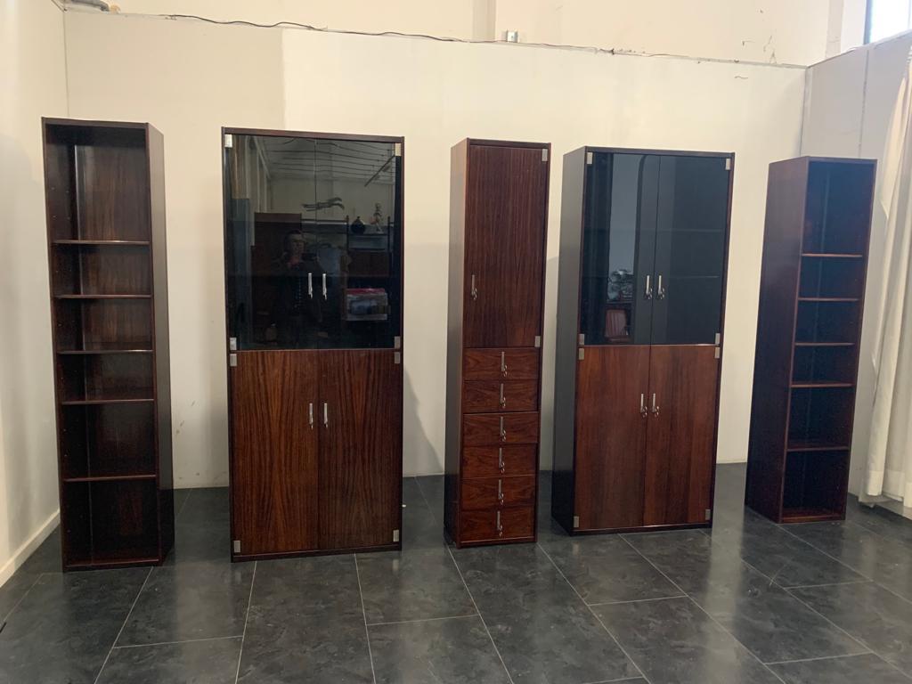 Rosewood Bookcase by Vittorio Introini for Saporiti, 1970s 3