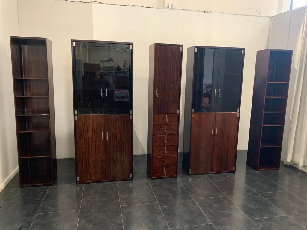 Rosewood Bookcase by Vittorio Introini for Saporiti, 1970s 4