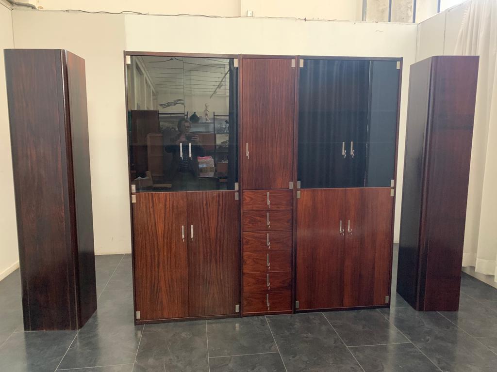 Rosewood Bookcase by Vittorio Introini for Saporiti, 1970s In Good Condition In Montelabbate, PU