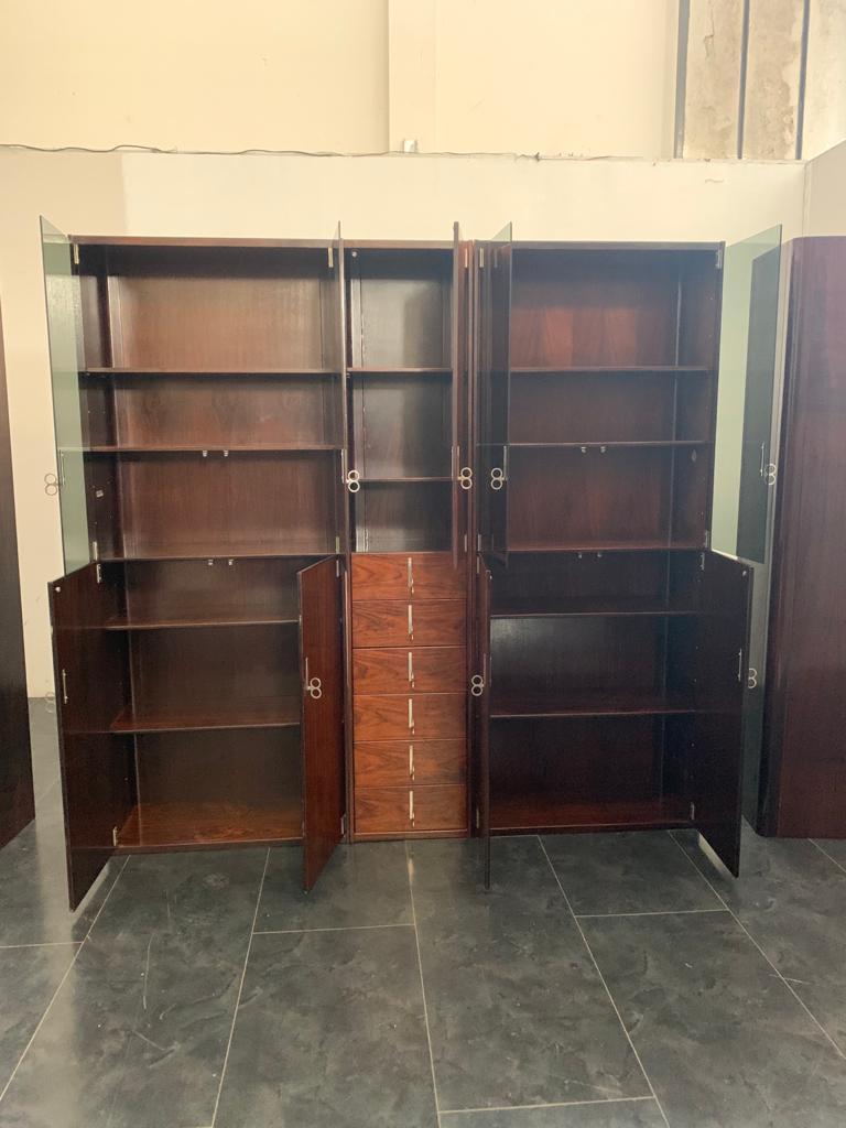 Late 20th Century Rosewood Bookcase by Vittorio Introini for Saporiti, 1970s