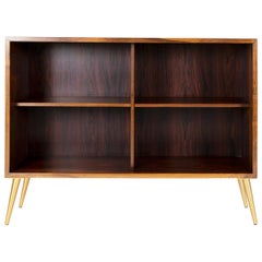 Rosewood Bookcase with Brass Legs, Made in Denmark in the 1960s '2 Available'