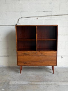 Rosewood Bookcase with Drop Down Door Denmark 1960s