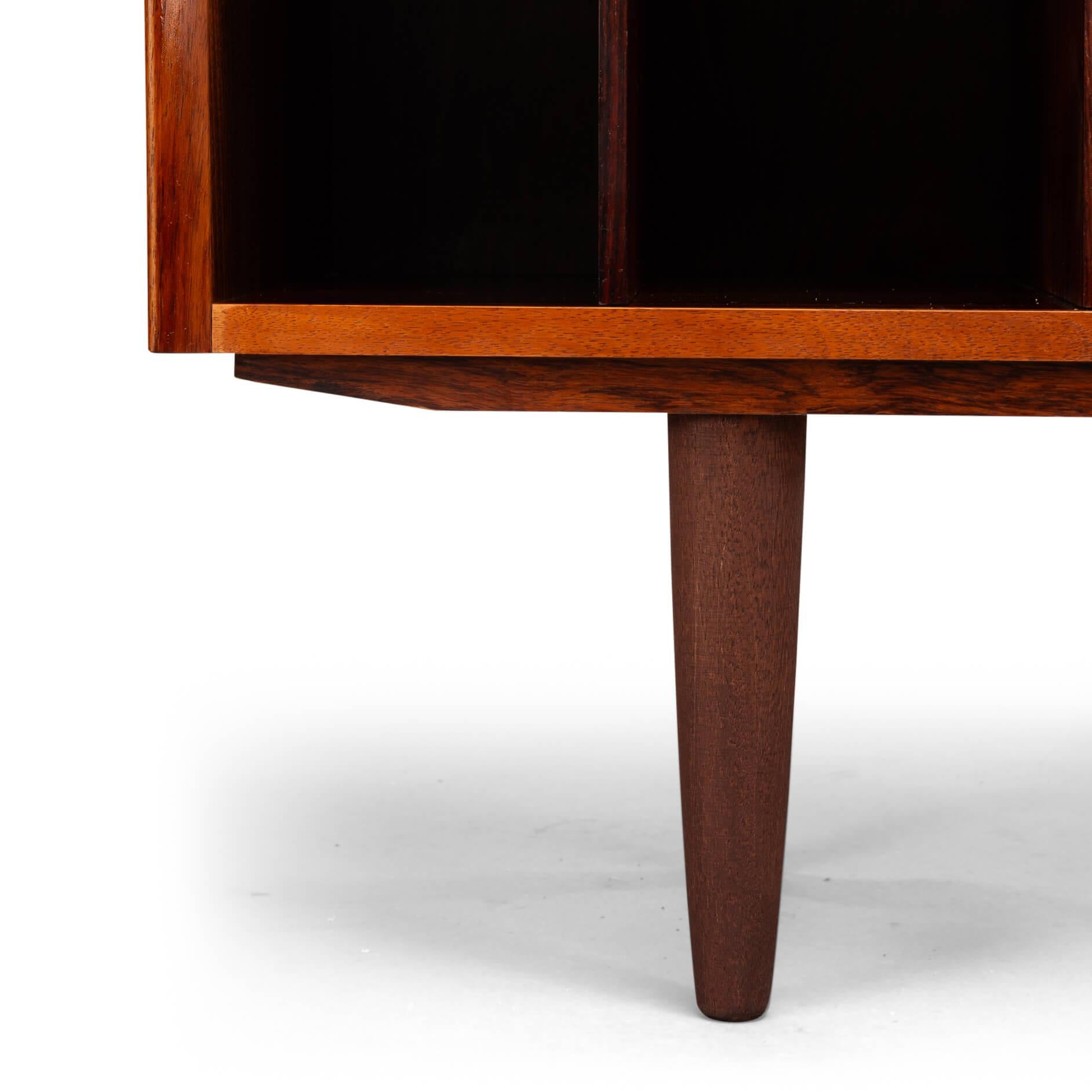 Danish Rosewood Bookcase with LP rack made by Brouer Mobelfabrik, 1960s For Sale