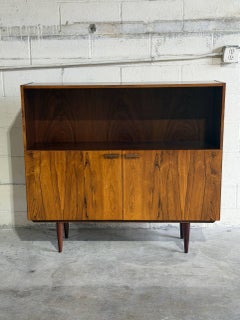 Rosewood Bookcase with Storage Doors Denmark Mid-Century Modern 1960s
