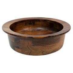 Vintage Rosewood Bowl of Danish Design Stamped Made in Denmark From The 1960's