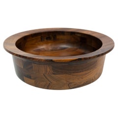 Rosewood Bowl of Danish Design Stamped Made in Denmark From The 1960's 