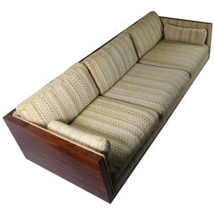 Rosewood Box Sofa by Carlton after Milo Baughman Pair Available