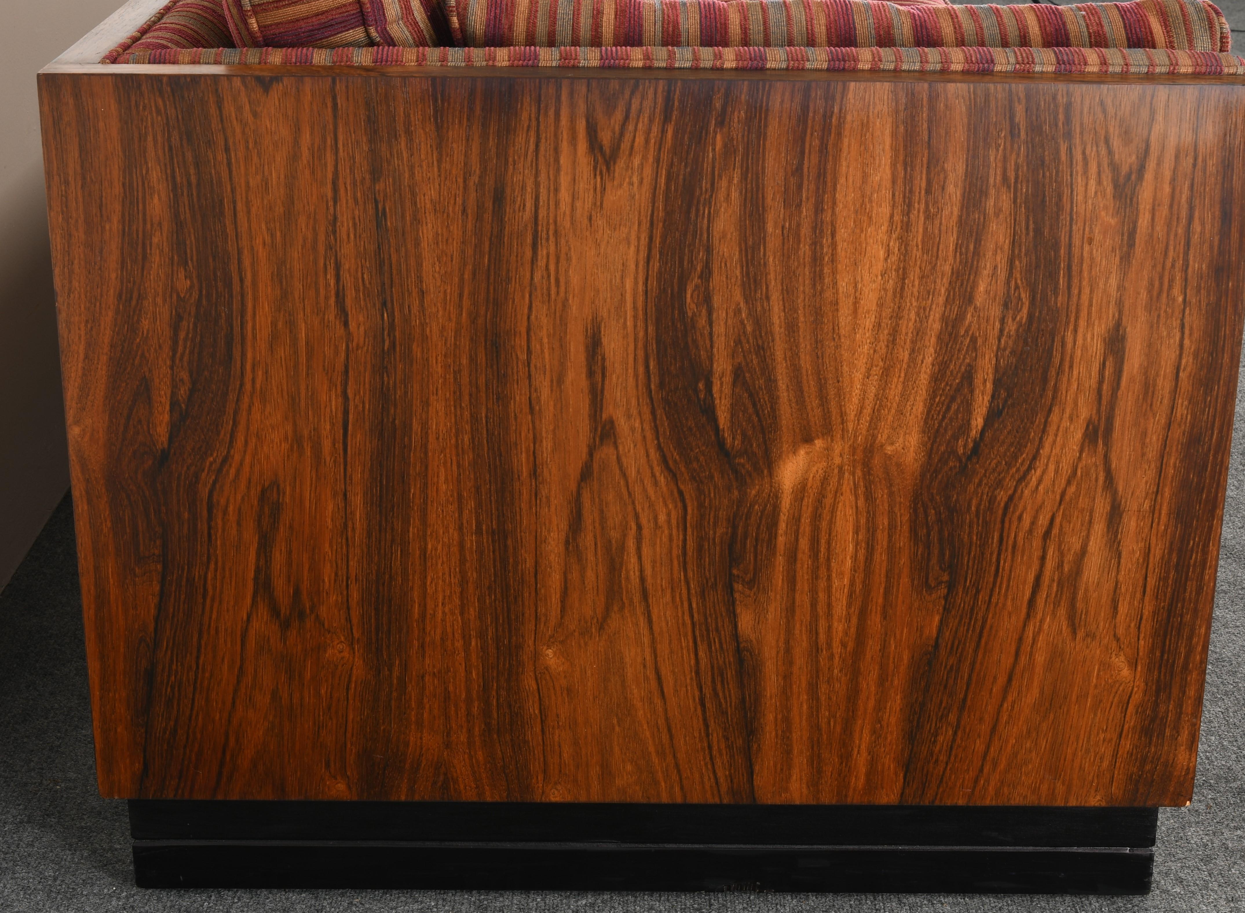 Rosewood Box Sofa by Milo Baughman for Thayer Coggin, 1970s 5
