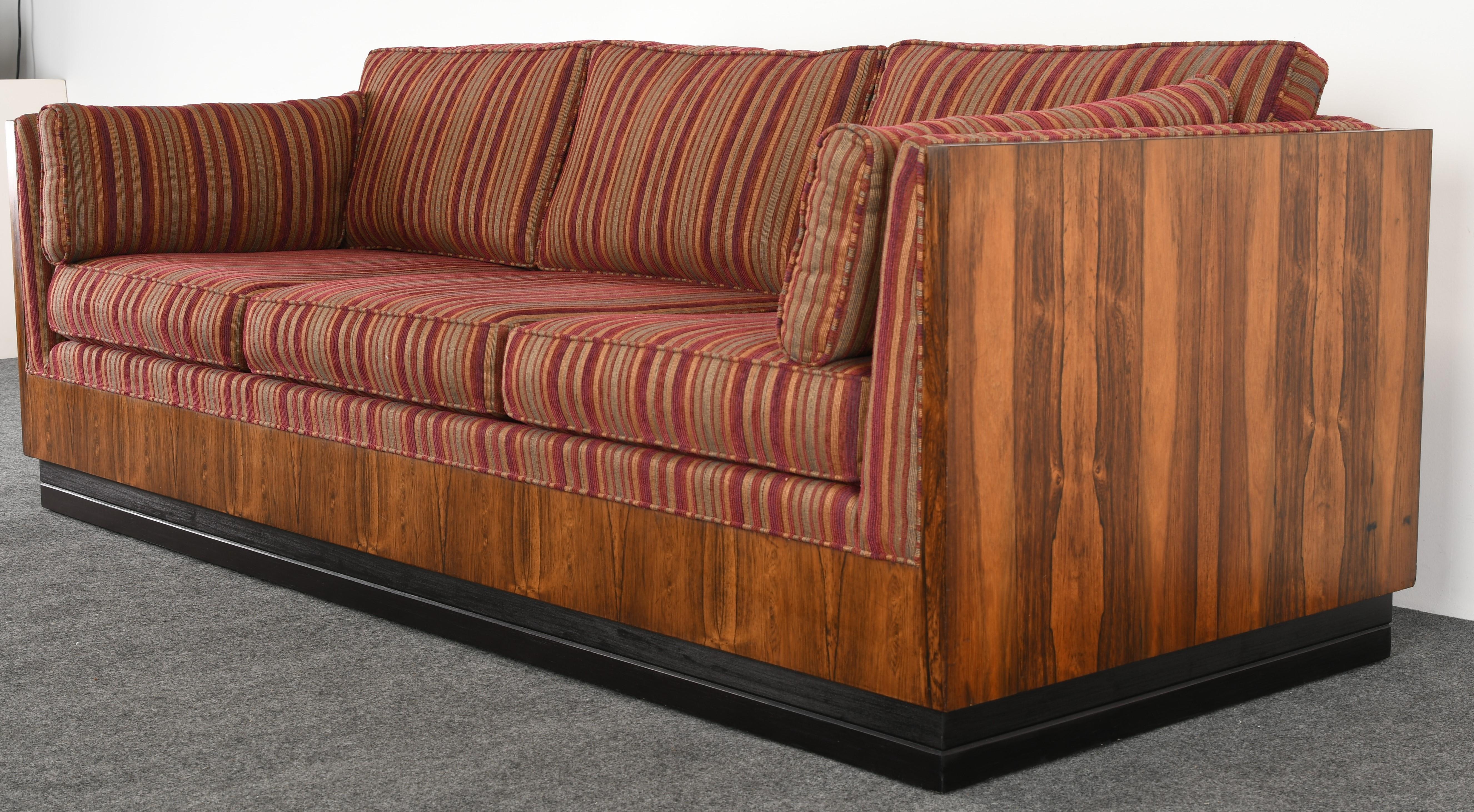 American Rosewood Box Sofa by Milo Baughman for Thayer Coggin, 1970s