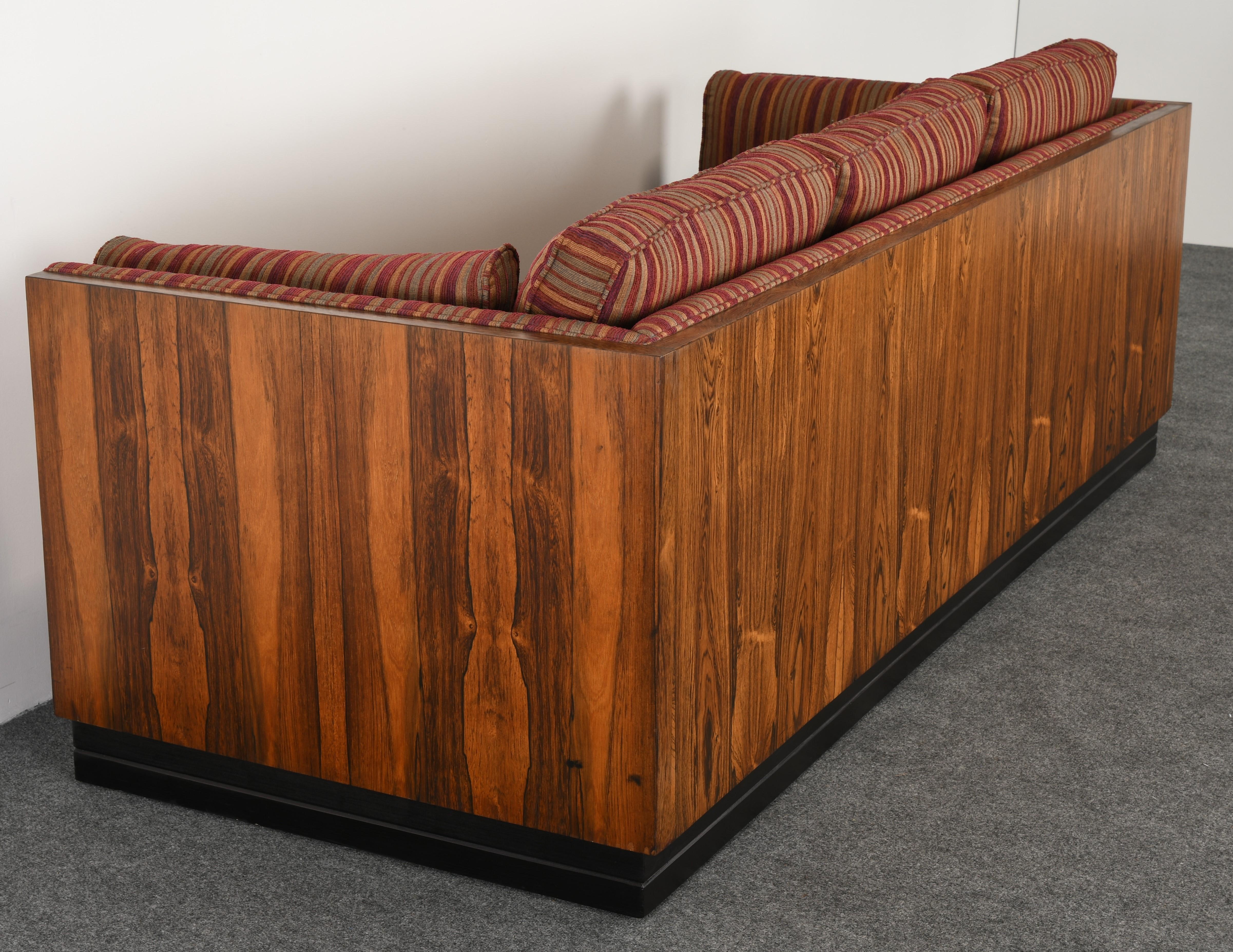 Rosewood Box Sofa by Milo Baughman for Thayer Coggin, 1970s 2