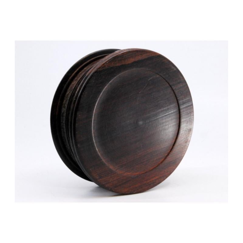 Rosewood box with silver application on the lid in the shape of a flower For Sale 1