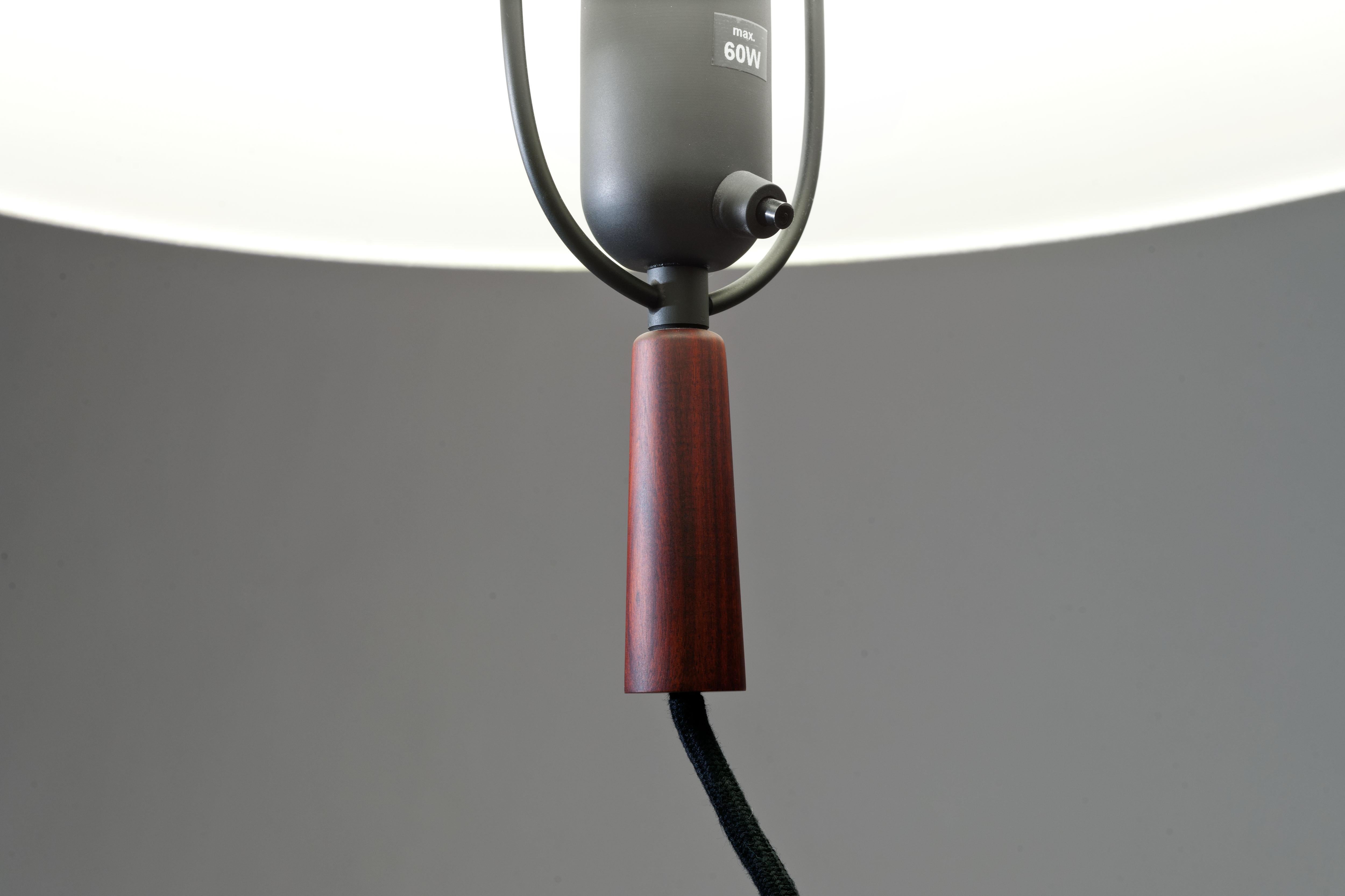 Rosewood & Brass 'Dornstab' Floor Lamp by J.T. Kalmar, Austria  4