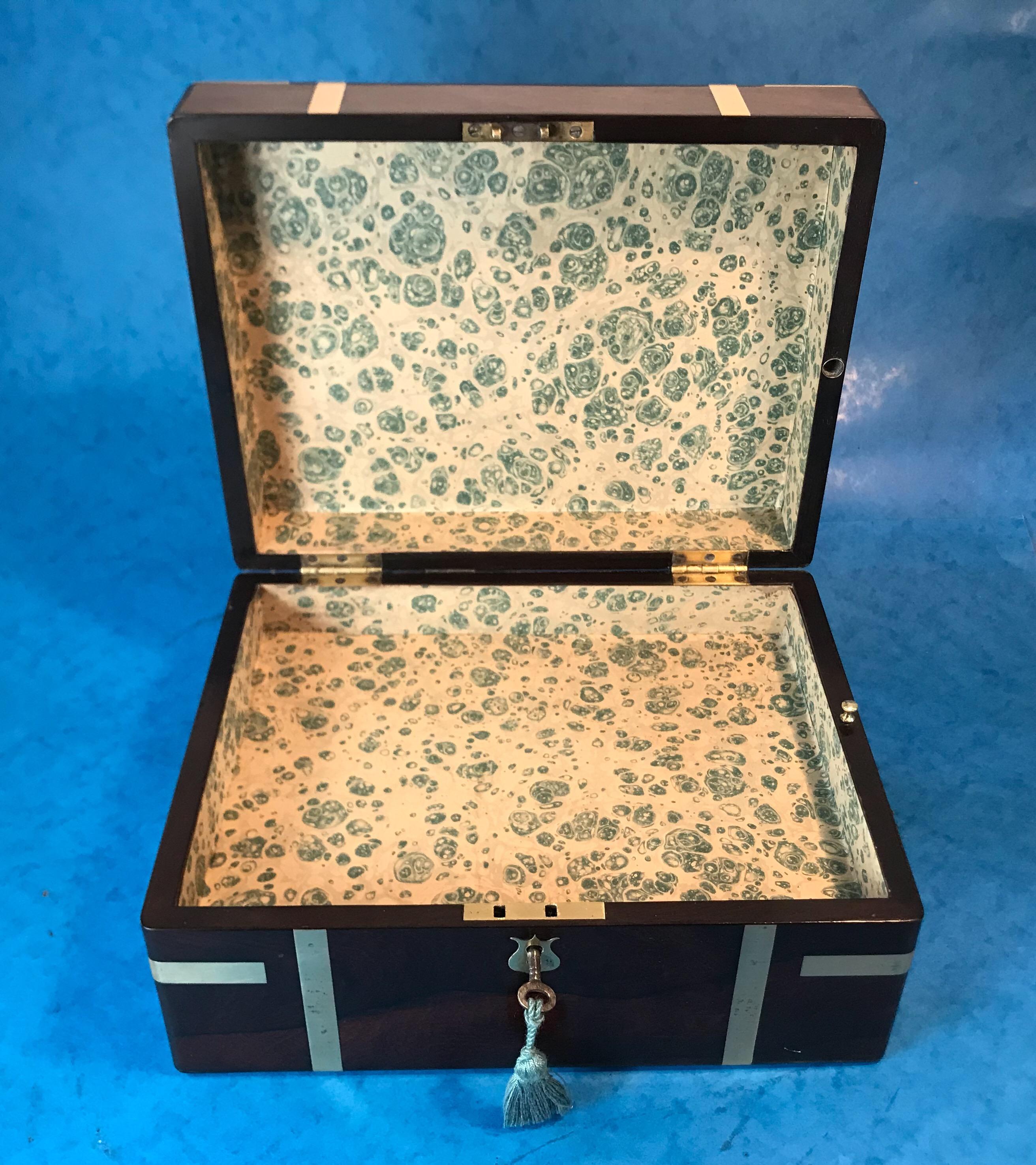 Rosewood Brassbound Jewelry Box 6