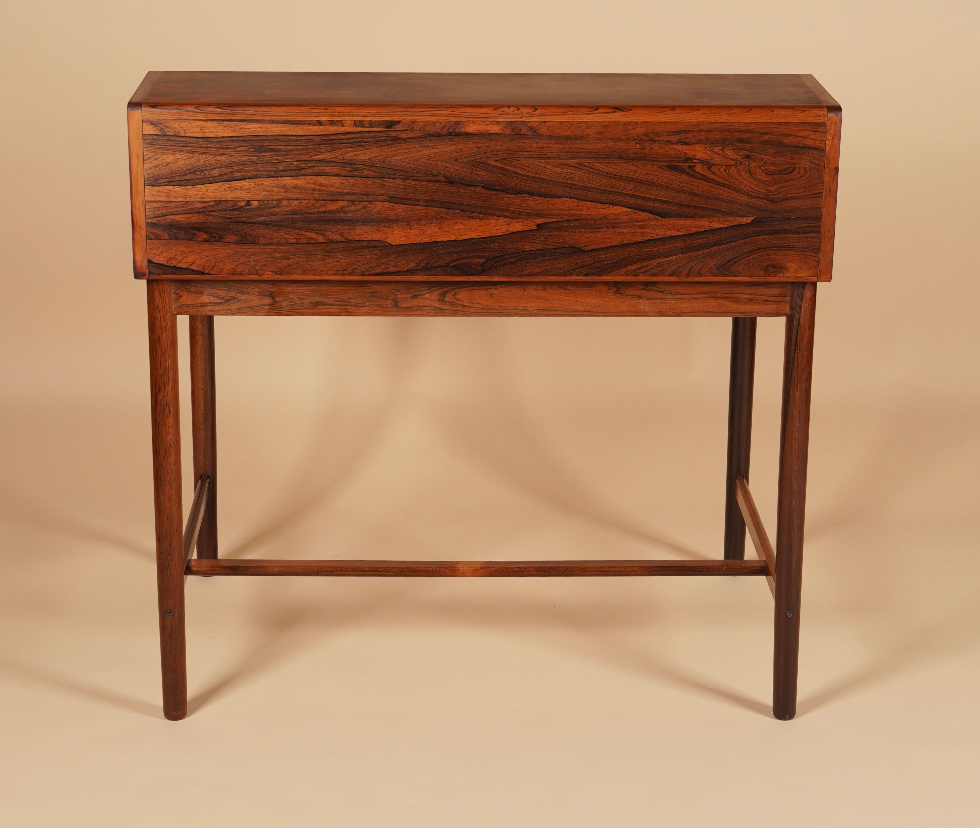 Rosewood Brode Blindheim Drop Front Desk In Excellent Condition In Oakland, CA