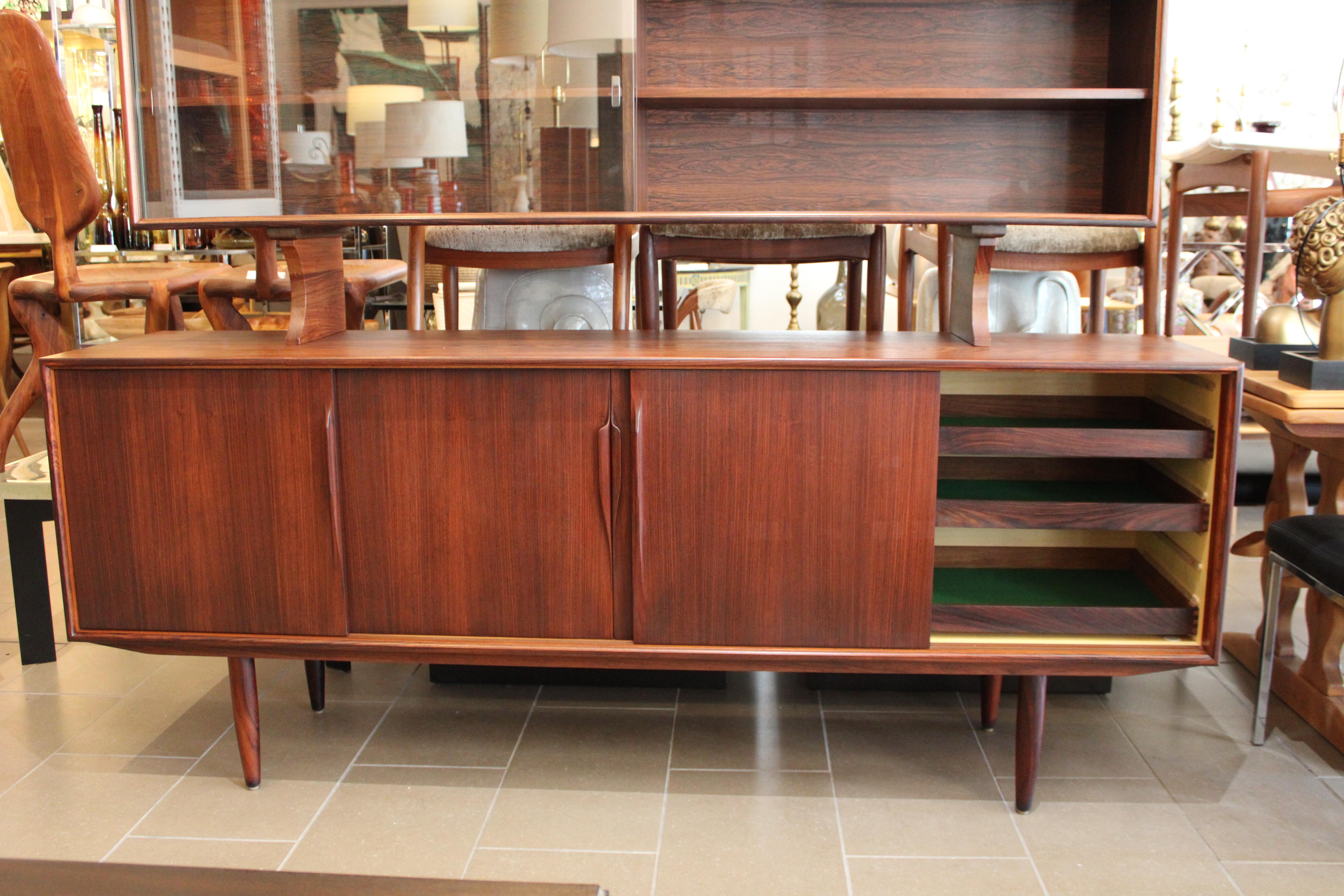 Mid-20th Century Rosewood Buffet Sideboard by Axel Christensen for ACO Møbler, Denmark 1960s