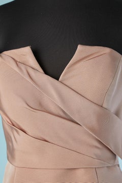 Rosewood bustier evening dress with drag