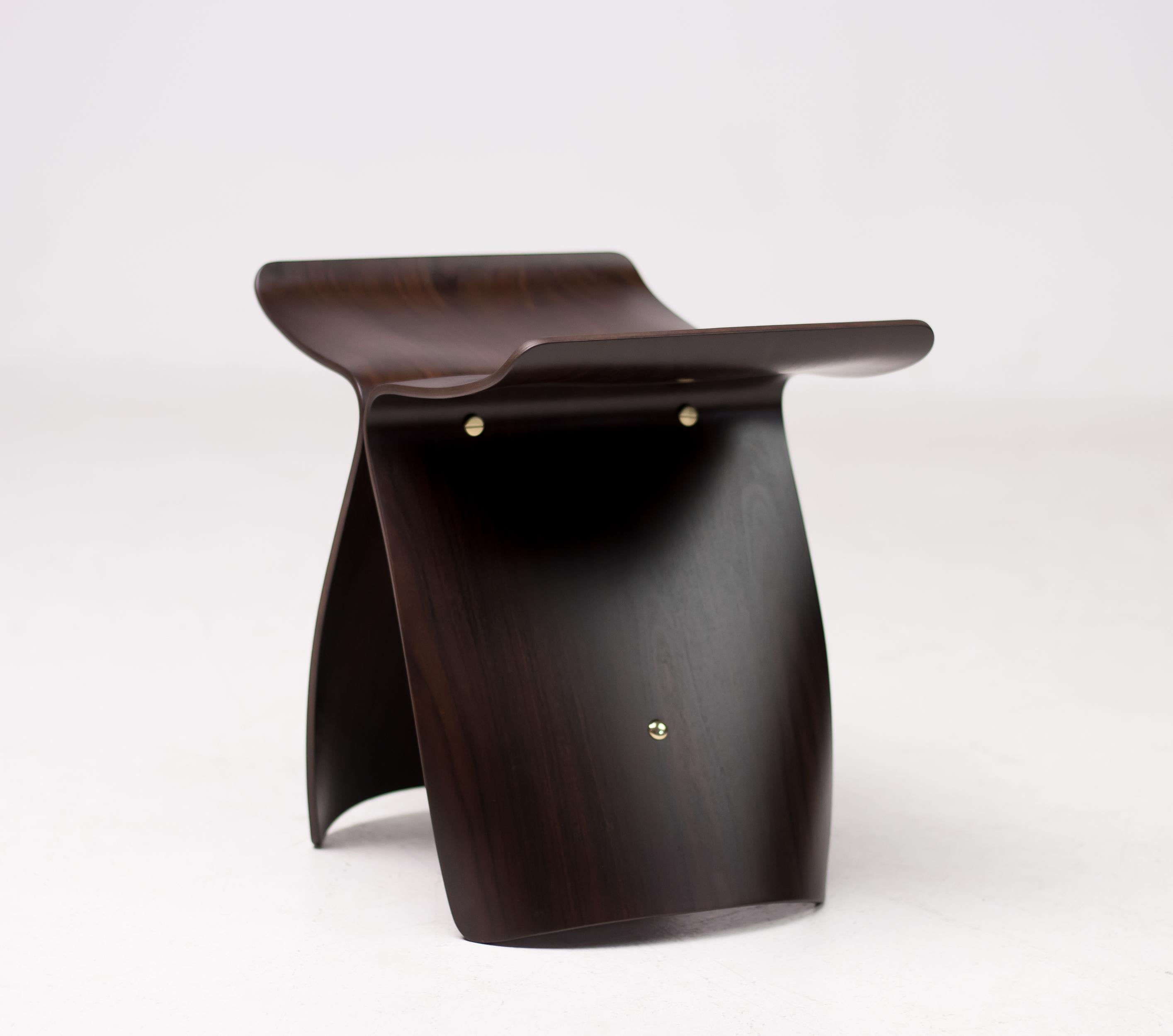 Rosewood Butterfly Stool by Japanese Designer Sori Yanagi In Good Condition In Dronten, NL