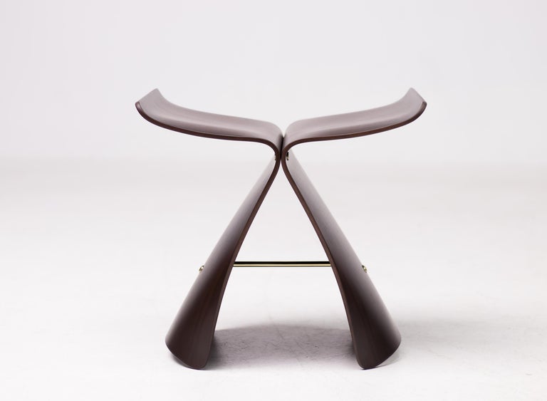 Rosewood Butterfly Stool by Japanese Designer Sori Yanagi For Sale at