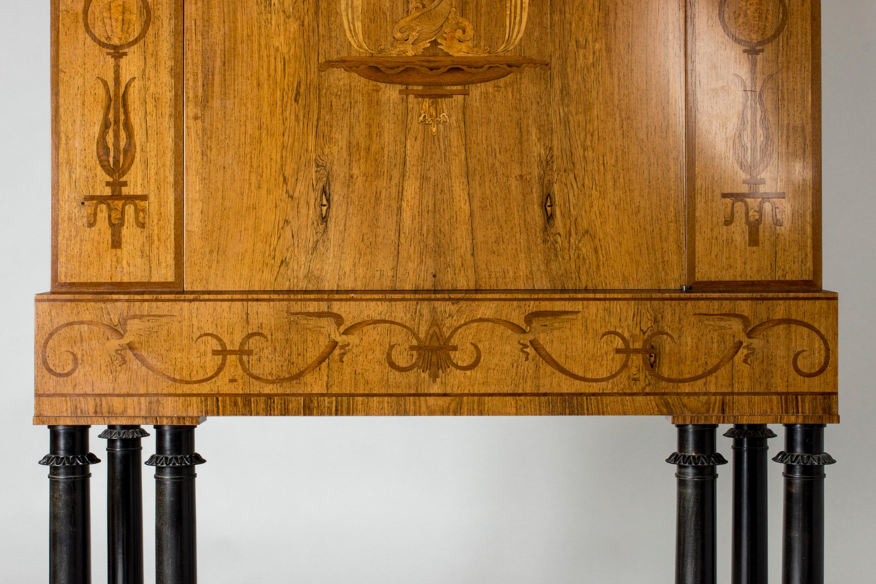 Scandinavian Modern Rosewood Cabinet by Oscar Nilsson For Sale