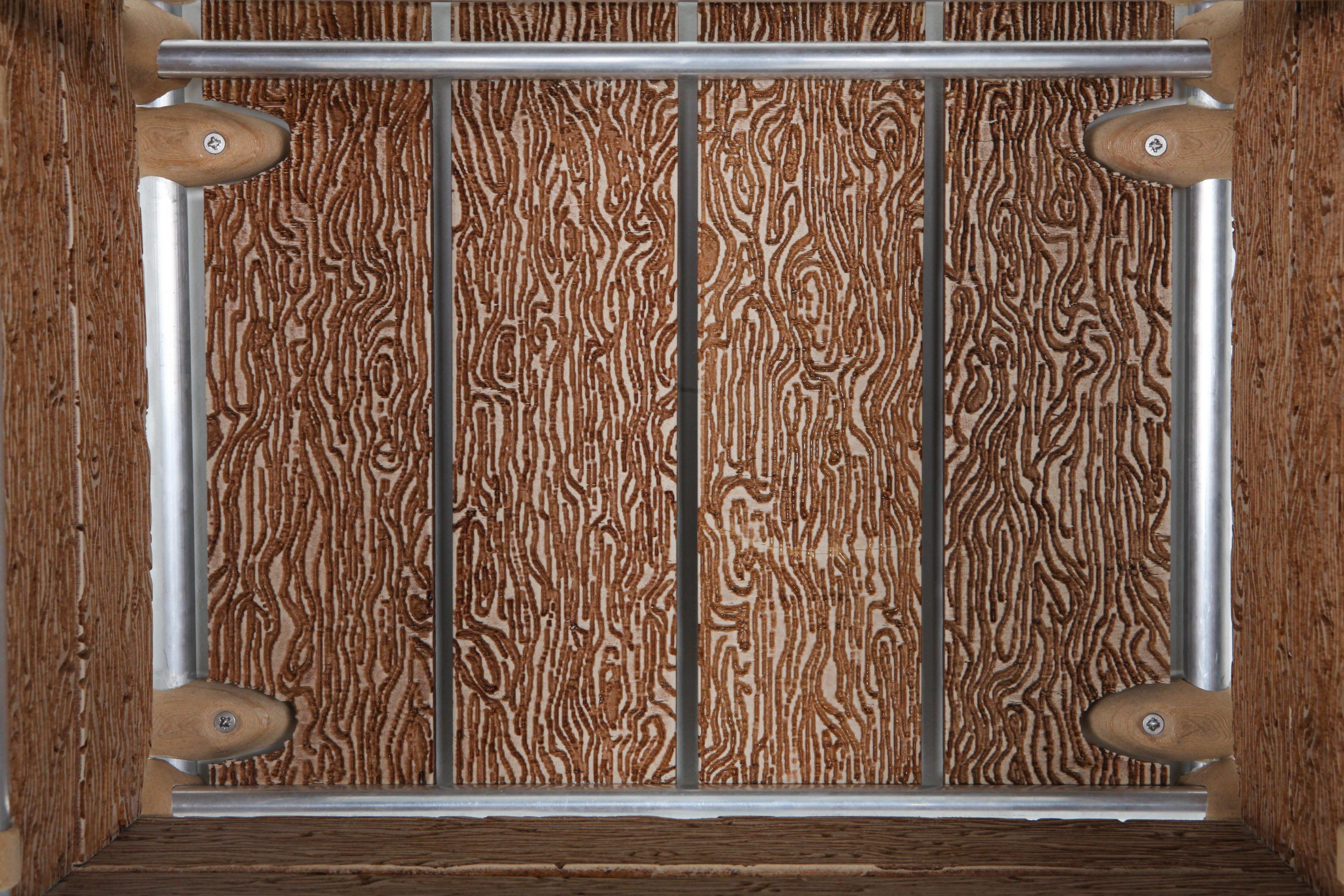 'Rosewood Cabinet' Armoire murale en bois à motifs, Schimmel et Schweikle en vente 2