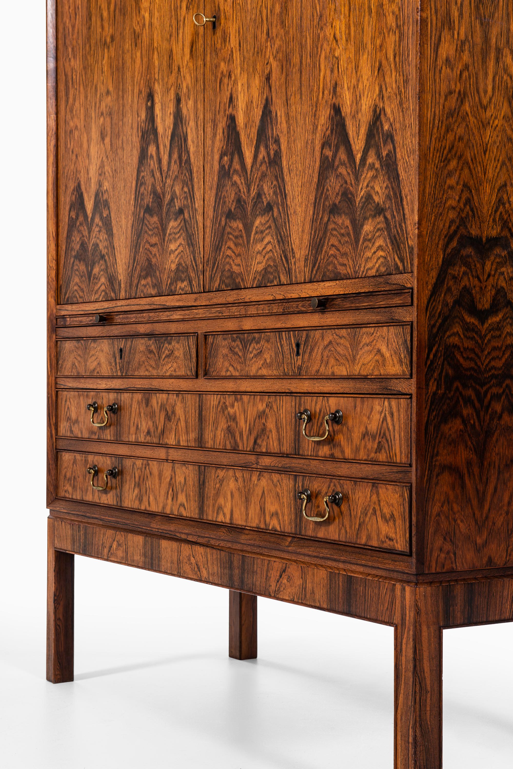 Rosewood Cabinet Produced by Cabinetmaker C.B. Hansen in Denmark 5