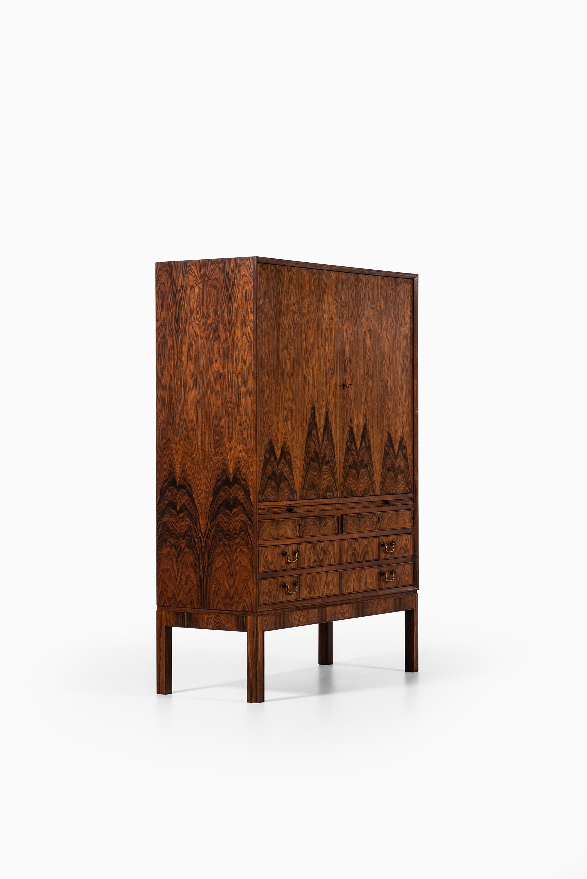 Rosewood Cabinet Produced by Cabinetmaker C.B. Hansen in Denmark 2