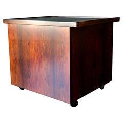 Vintage Rosewood Cabinet with Pop Up Bar, ca. 1960