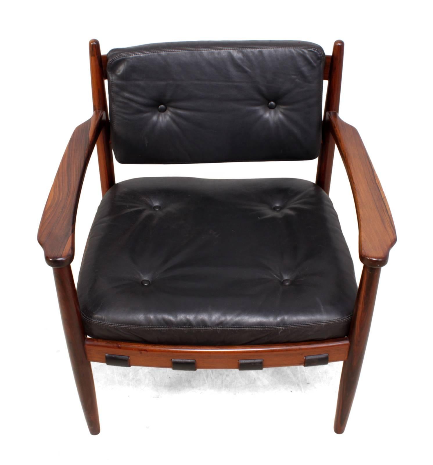 Mid-Century Modern Rosewood Cadett Lounge Chair by Eric Merthen, circa 1960