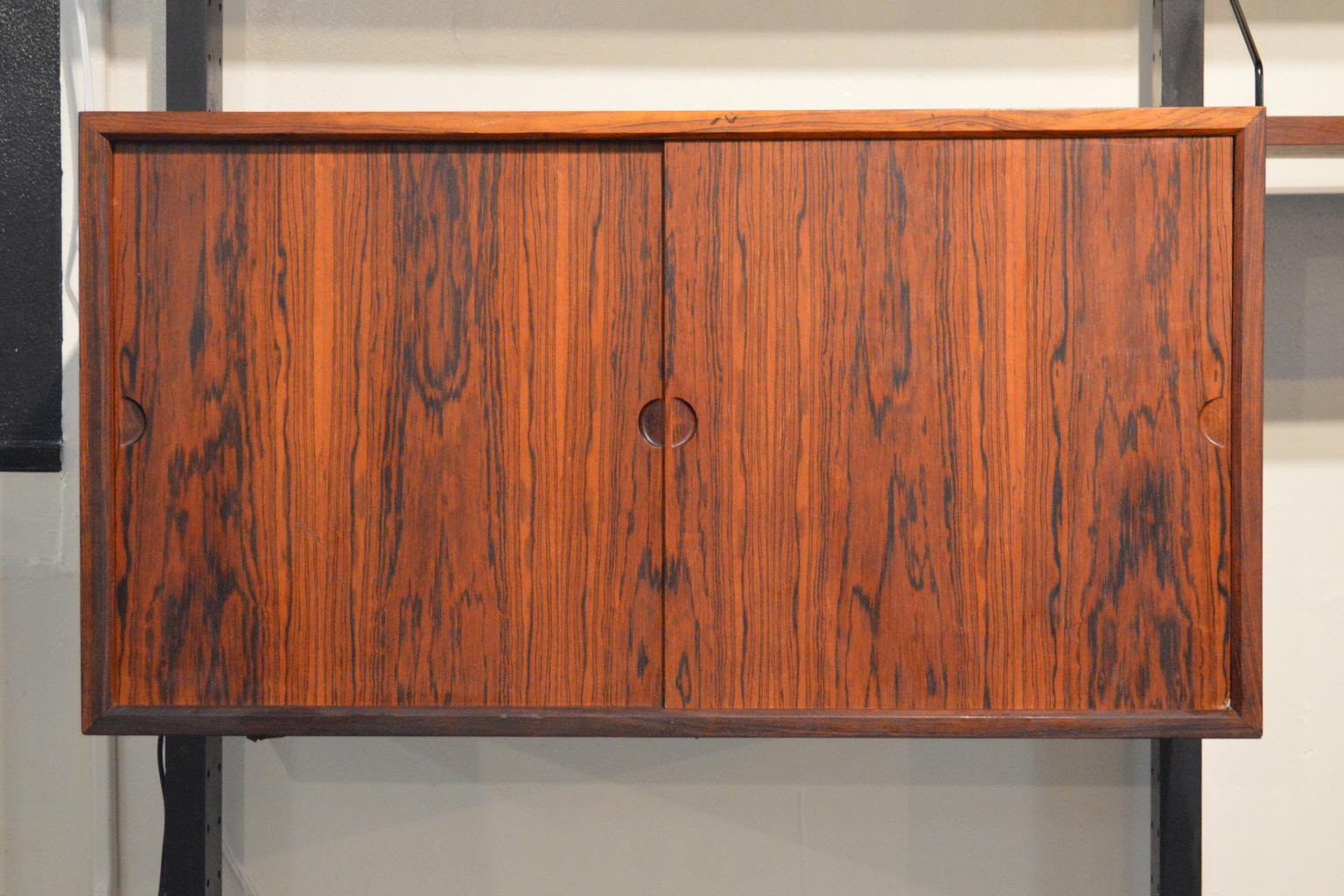 20th Century Rosewood Cadovius Lighted Royal System Wall Unit - Room Divider by Cado For Sale