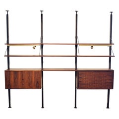 Rosewood Cadovius Lighted Royal System Wall Unit - Room Divider by Cado