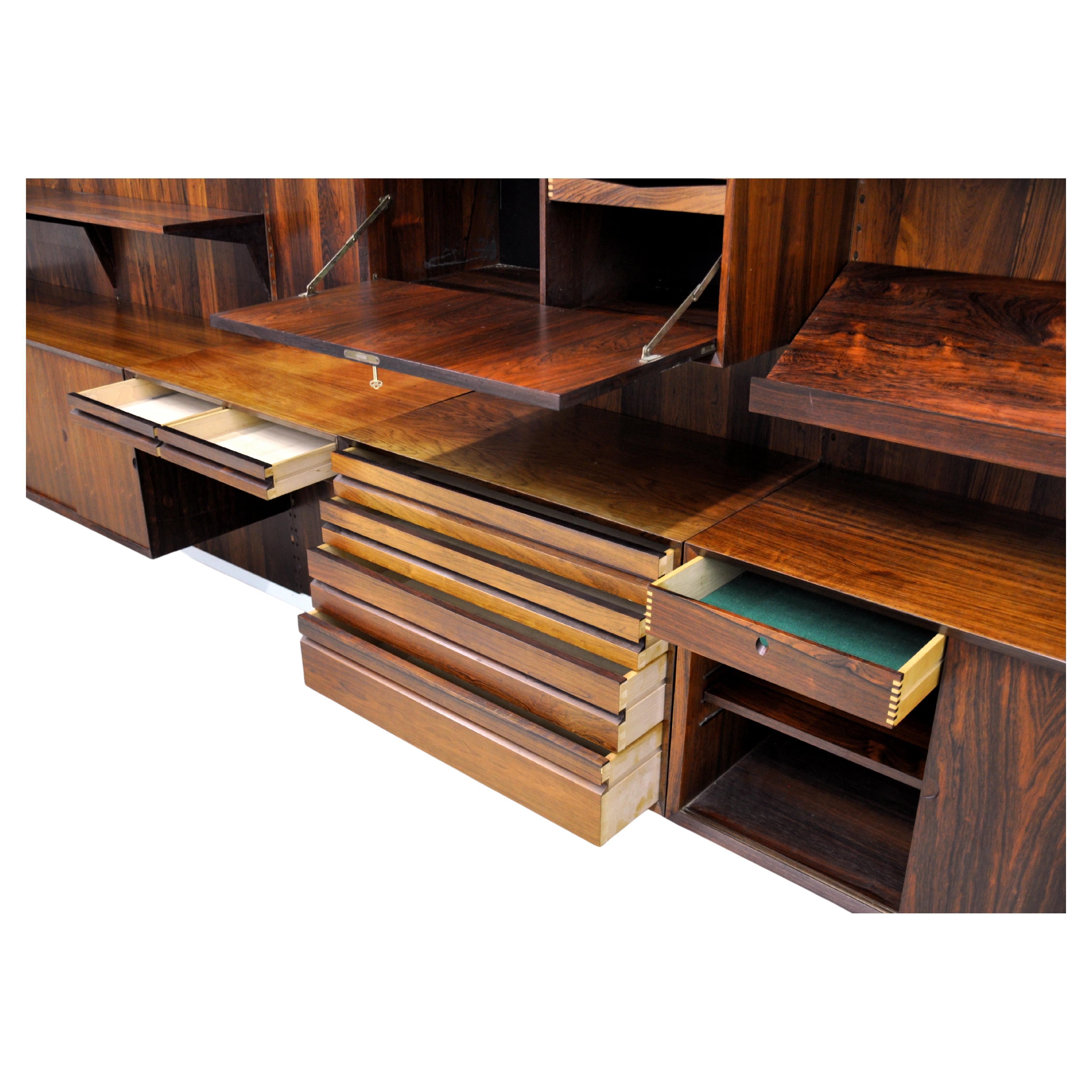 Rosewood Cado Wall System by Poul Cadovius, 1960s 12