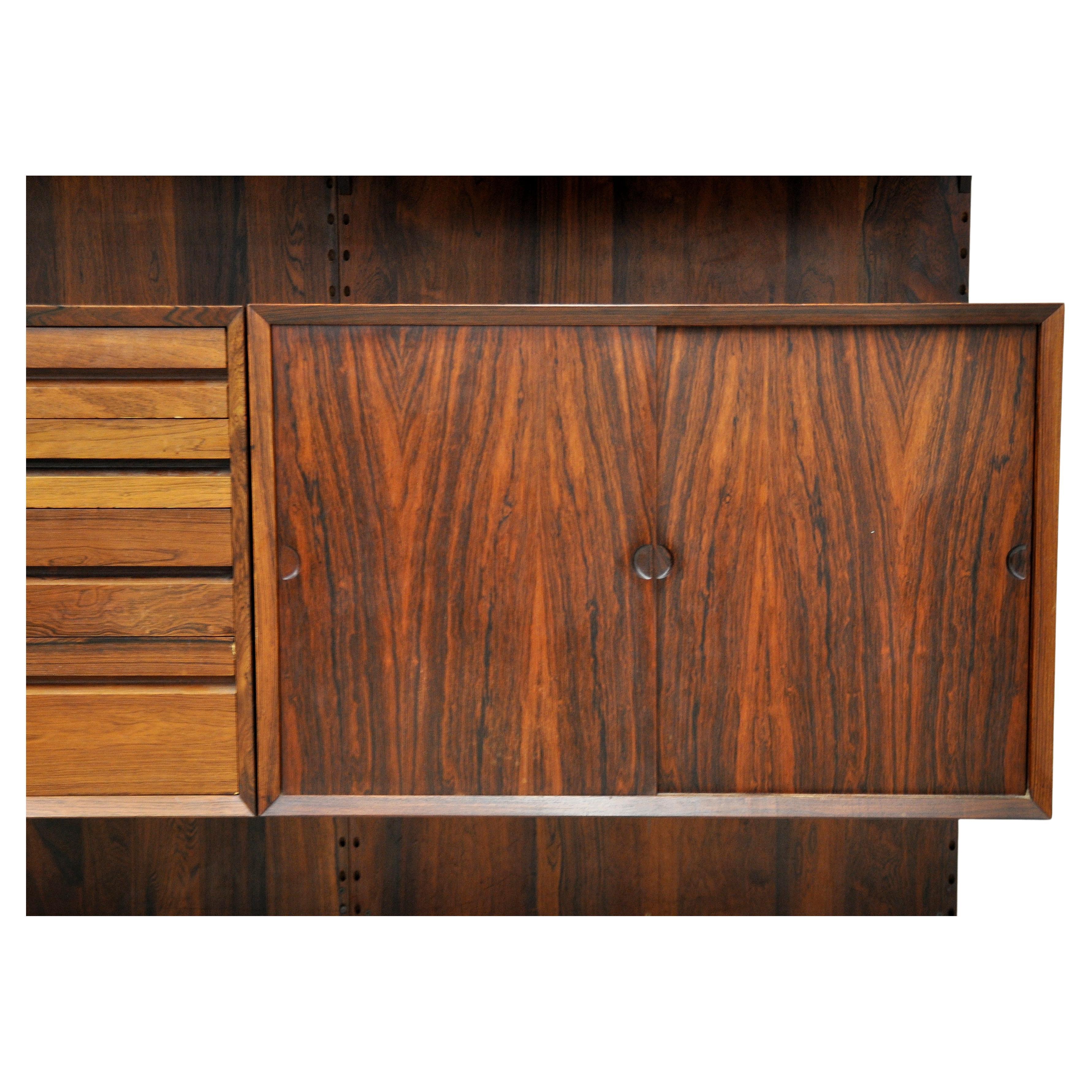 Rosewood Cado Wall System by Poul Cadovius, 1960s In Good Condition In Miami, FL