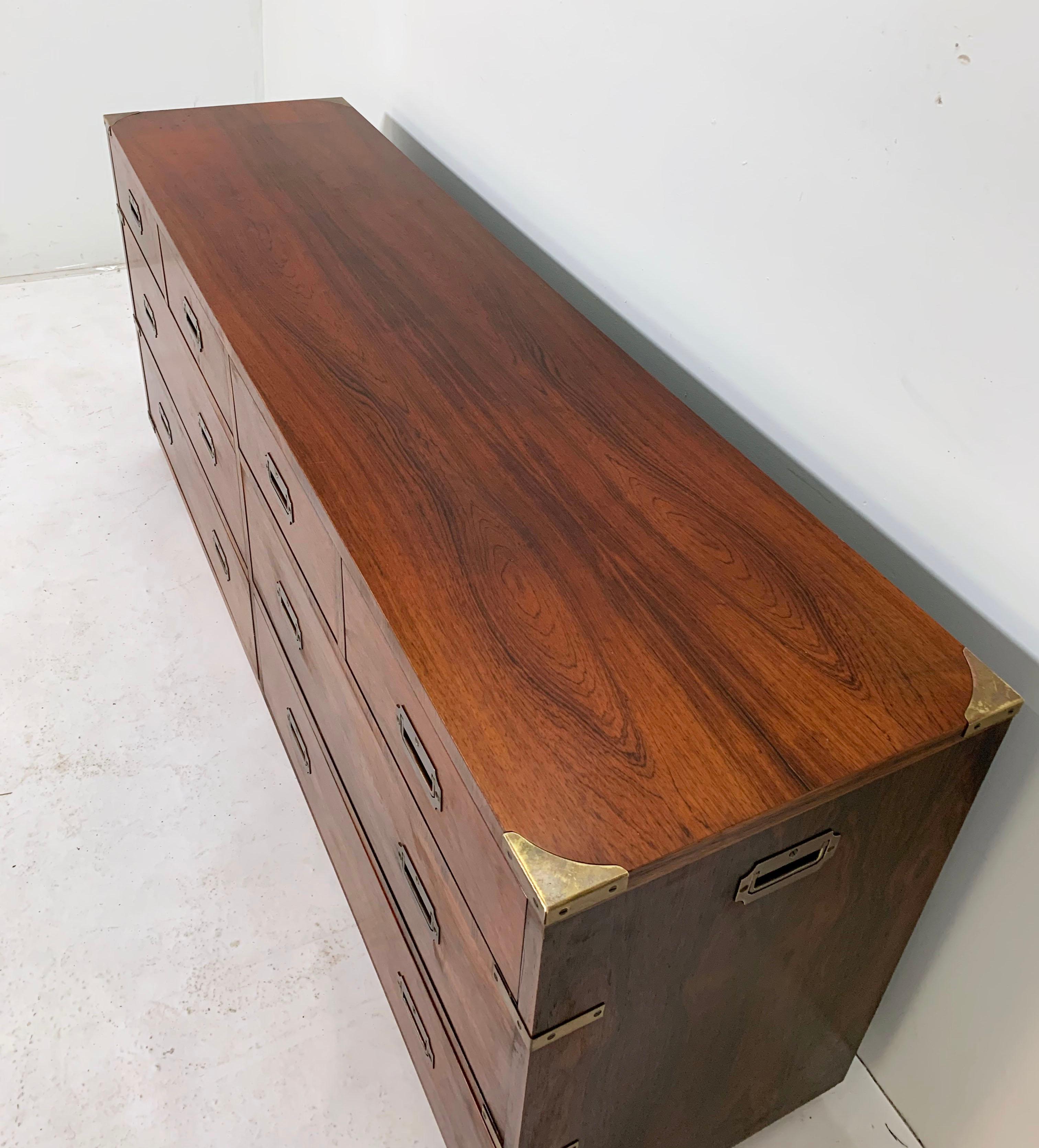 Rosewood Campaign Chest by John Stuart of New York, circa 1950s 8