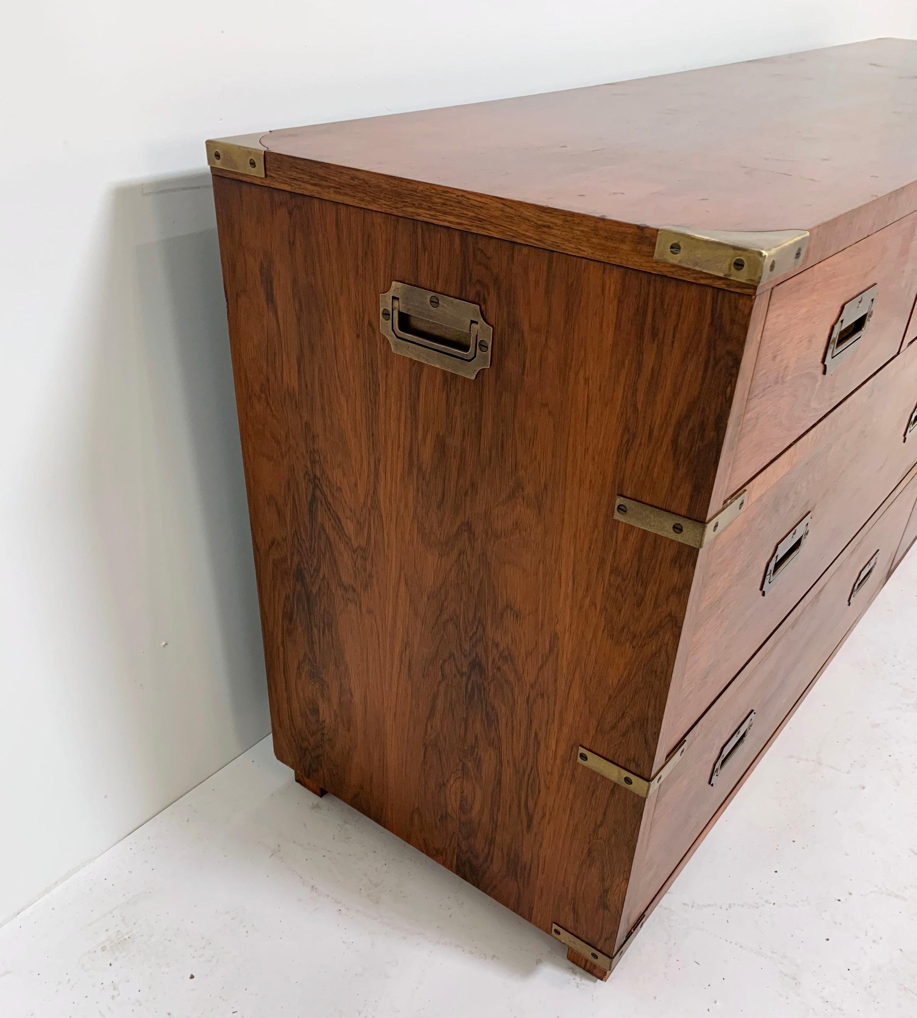 Rosewood Campaign Chest by John Stuart of New York, circa 1950s 3