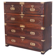 Rosewood Campaign Chest of Drawers