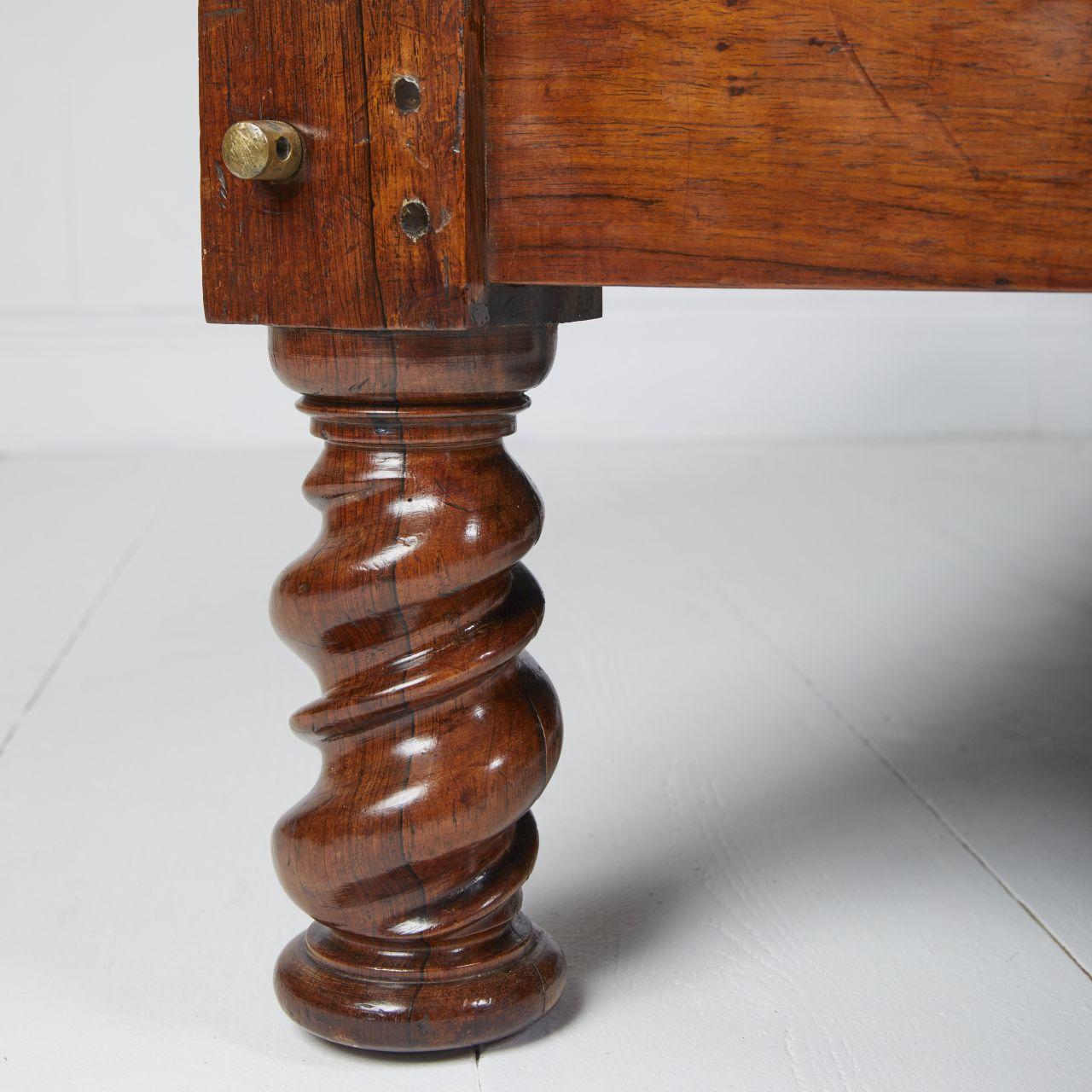 Antique campaign daybed ottoman centre stool 3