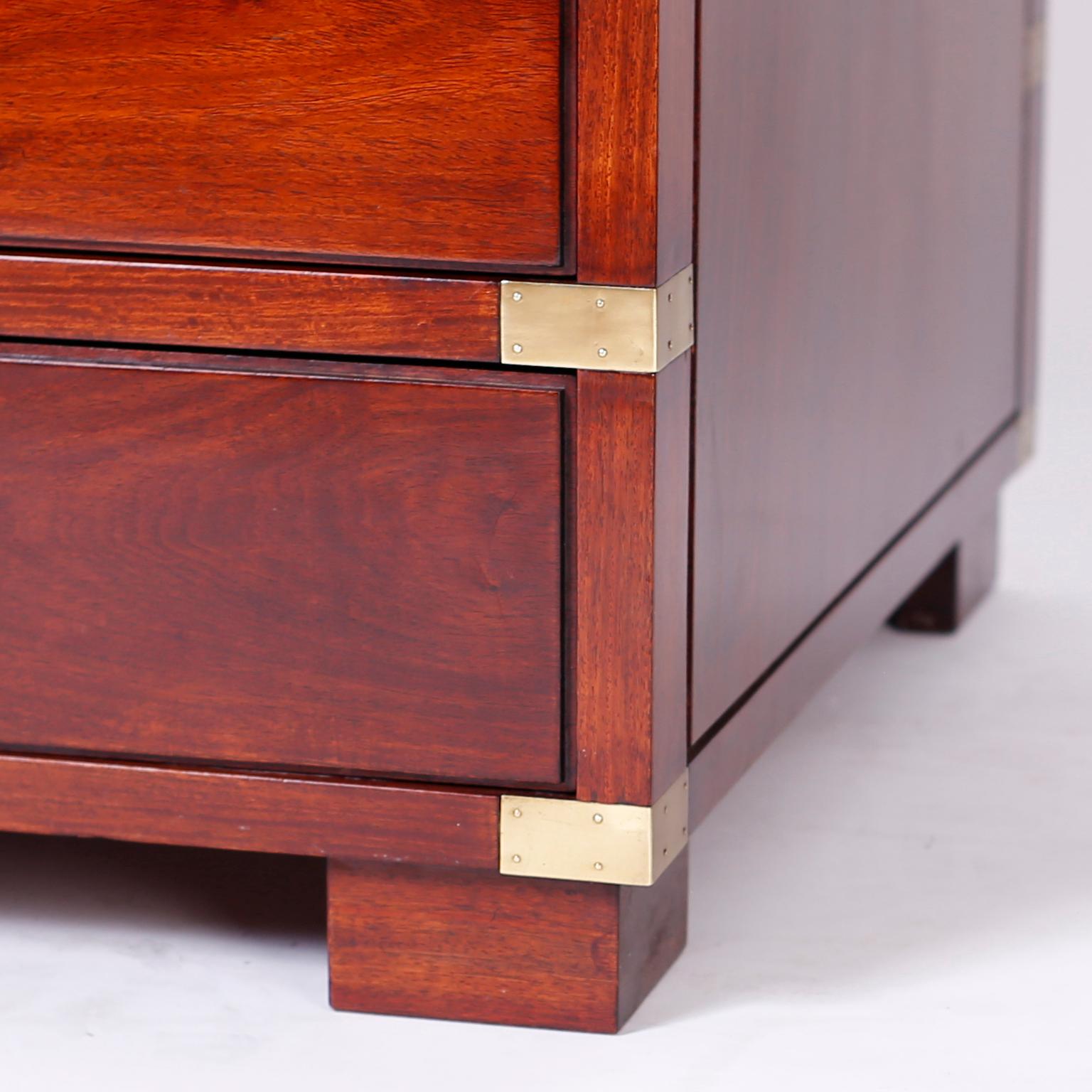 Rosewood Campaign Style Nightstands or Chests 3