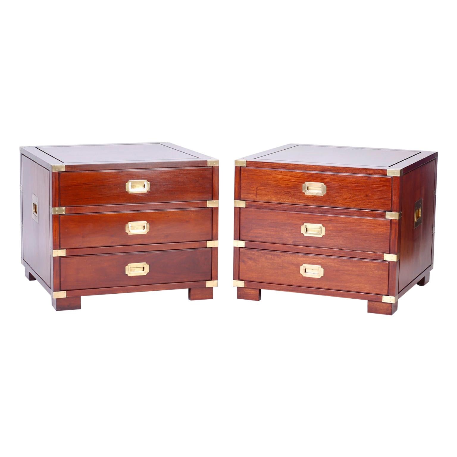 Rosewood Campaign Style Nightstands or Chests