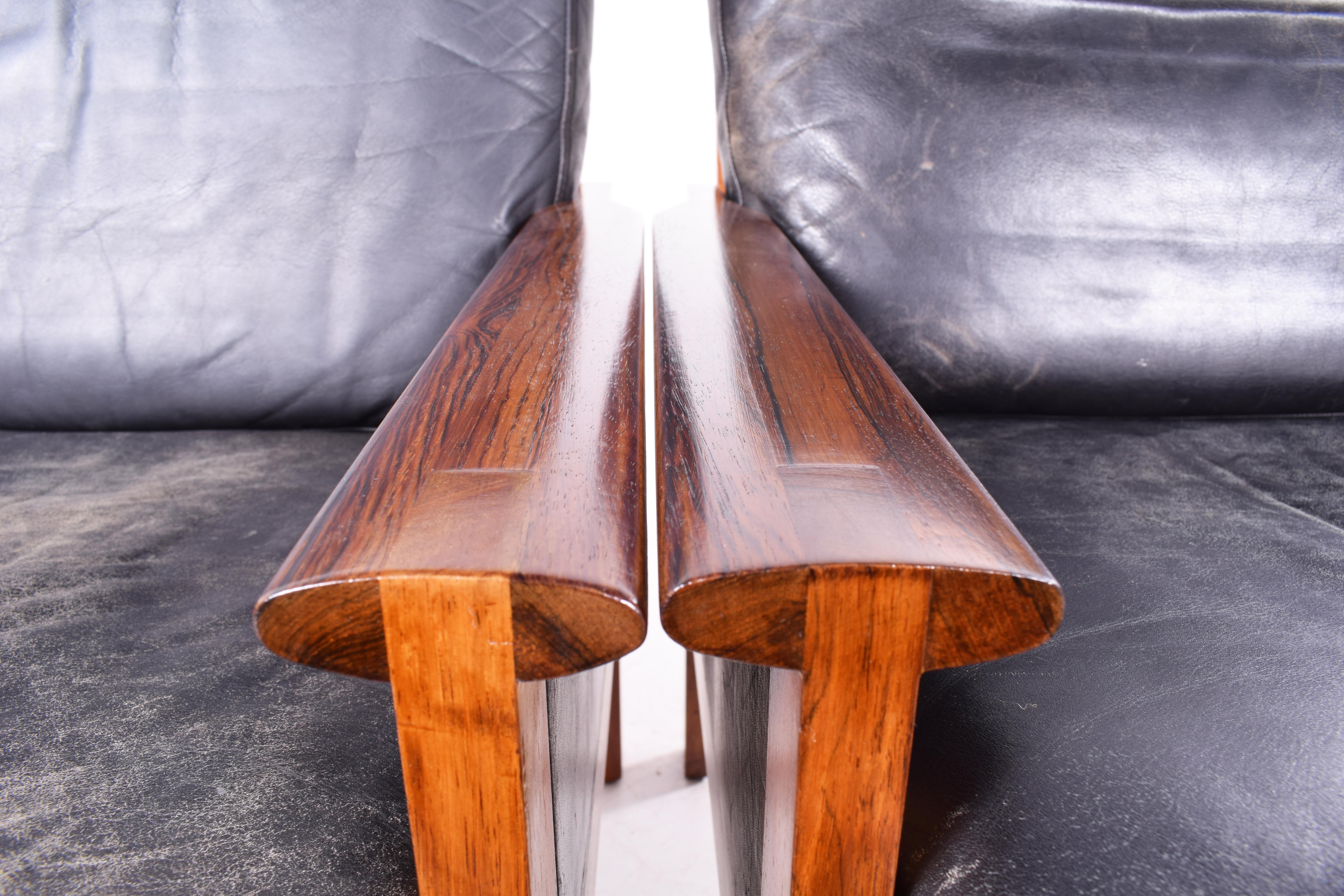 Mid-20th Century Rosewood Capella Series Armchairs by Illum Wikkelsø for Niels Eilersen