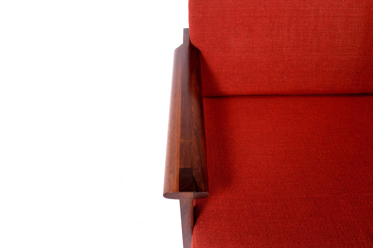Rosewood Capella Three-Seat Sofa by Illum Wikkelso for Niels Eilersen In Good Condition In Lisboa, Lisboa
