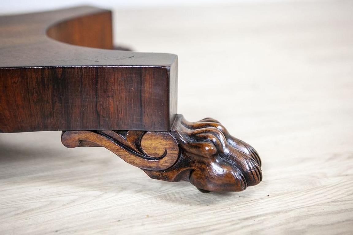 Fold-out Rosewood Card Table from the Turn of the 19th and 20th Centuries For Sale 8