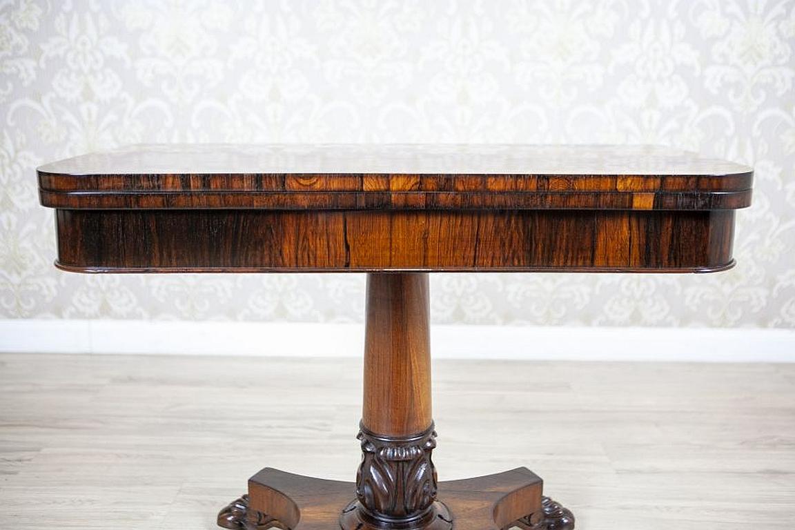 Klappbarer Kartentisch aus Rosenholz aus der Jahrhundertwende des 19. und 20. Jahrhunderts (Europäisch) im Angebot