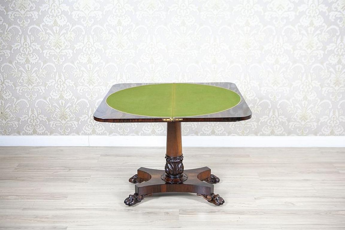 19th Century Fold-out Rosewood Card Table from the Turn of the 19th and 20th Centuries For Sale