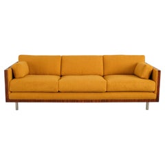 Divano con struttura in palissandro in stile Milo Baughman, anni ’70