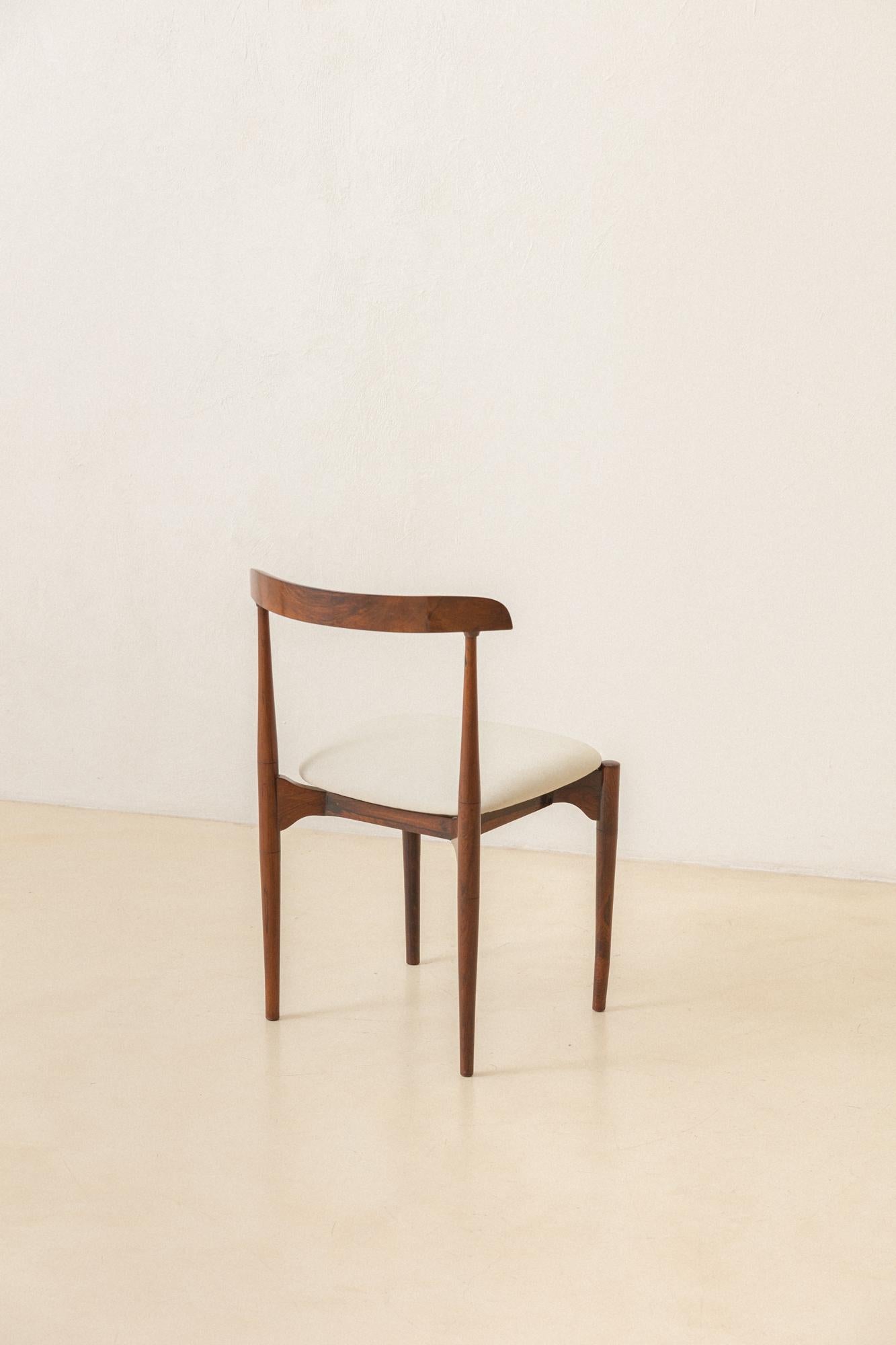 Mid-20th Century Rosewood Chair, Carlo Fongaro, 1950s, Rosewood, Brazilian Midcentury Design For Sale