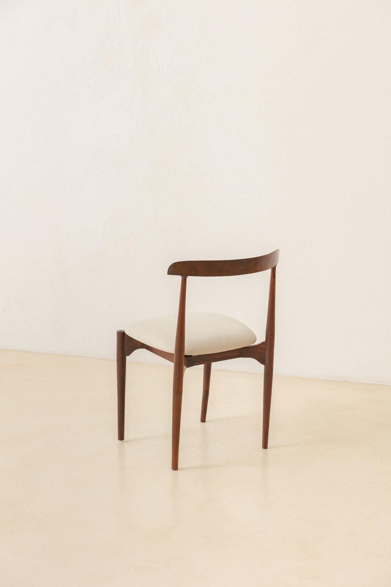 Rosewood Chair, Carlo Fongaro, 1950s, Rosewood, Brazilian Midcentury Design For Sale 1