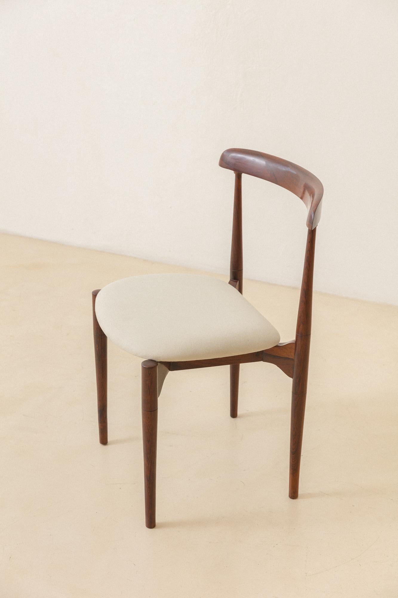 Rosewood Chair, Carlo Fongaro, 1950s, Rosewood, Brazilian Midcentury Design For Sale 2